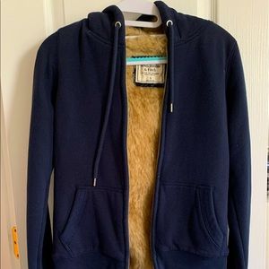 Abercrombie & Fitch fur navy blue hoodie size S